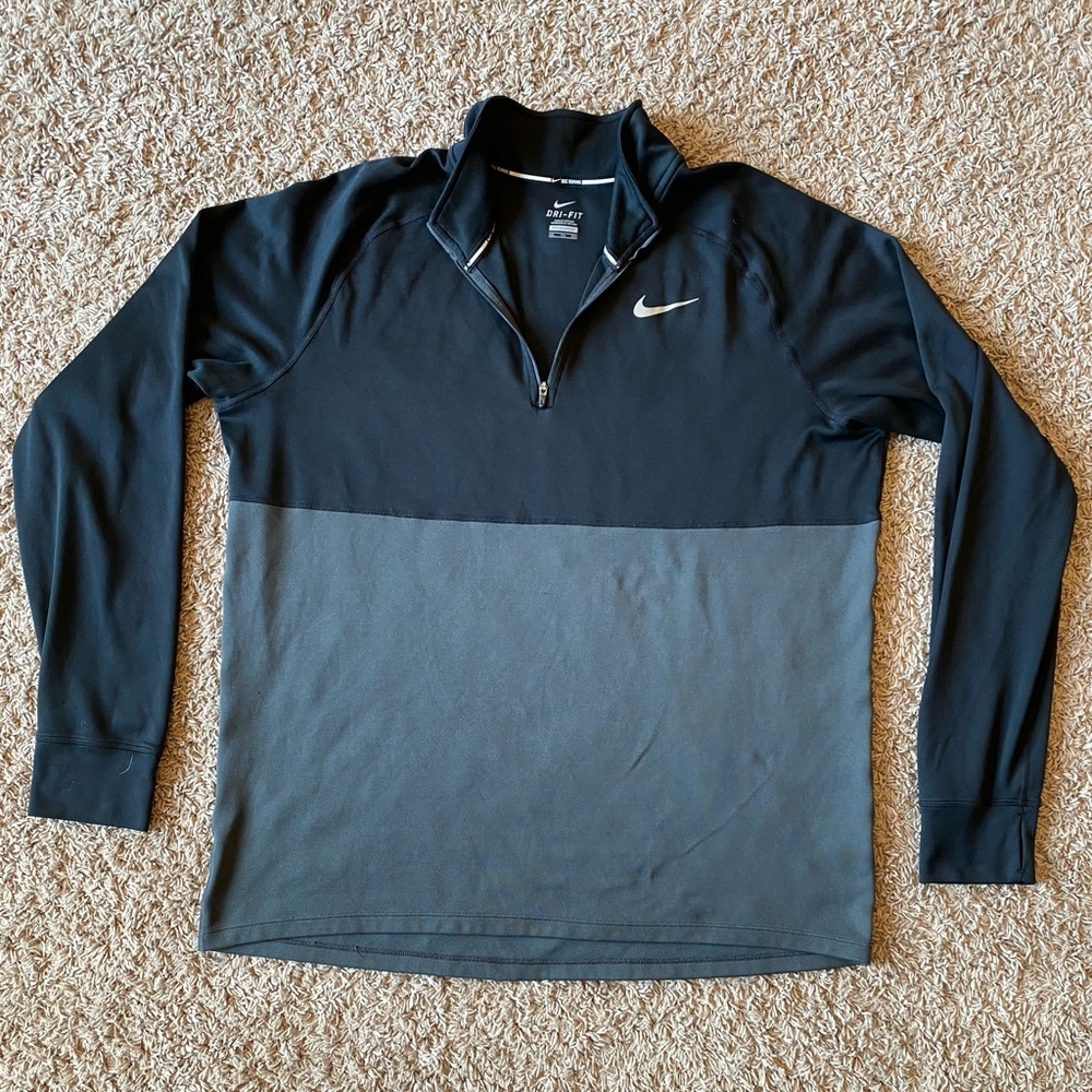 Men’s Nike Running 1/4 Zip XXL black and gray